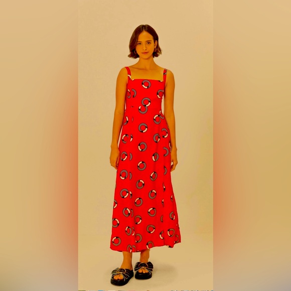 FARM Rio Red Patterned Maxi Dress - Picture 1 of 3